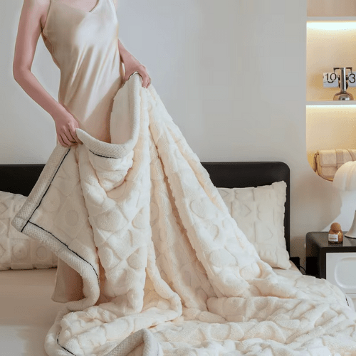 femme tirant la couette dreamy sur ces jambes