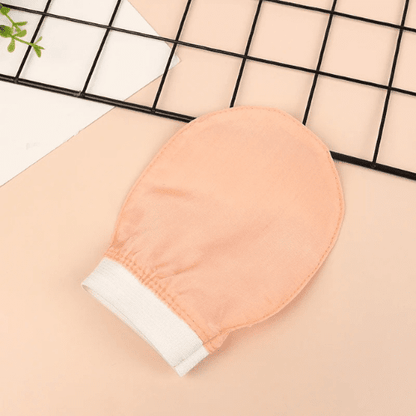 Gant Exfoliant Soie pour le Visage - Rose - Mon Repos Mérité
