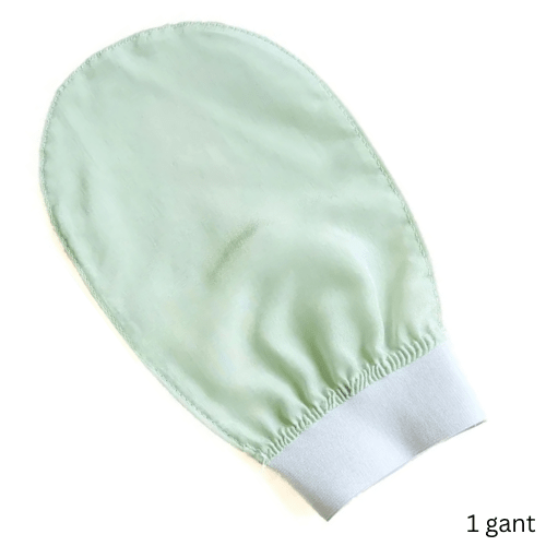 Gant Exfoliant Soie Vert - Mon Repos Mérité