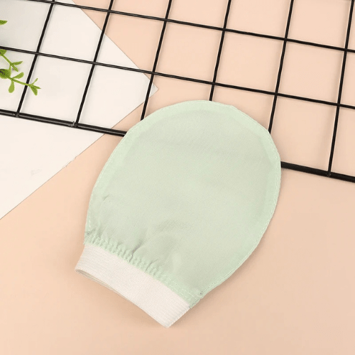 Gant Exfoliant Soie Vert - Mon Repos Mérité