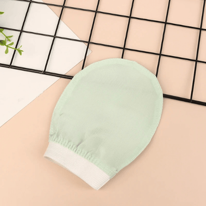 Gant Exfoliant Soie Vert - Mon Repos Mérité