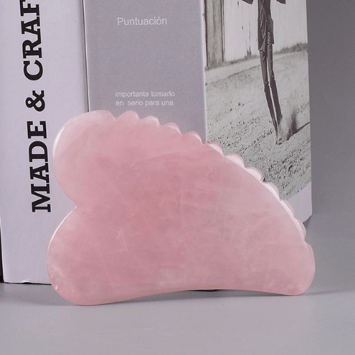 Gua Sha Quartz Rose avec Bosses - Mon Repos Mérité