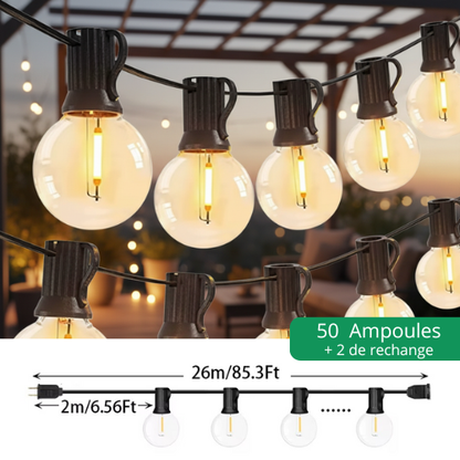 guirlande guinguette ronde de 26 mètres