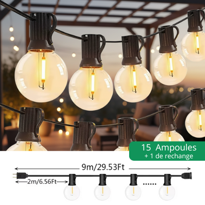 guirlande guinguette ronde de 9 mètres