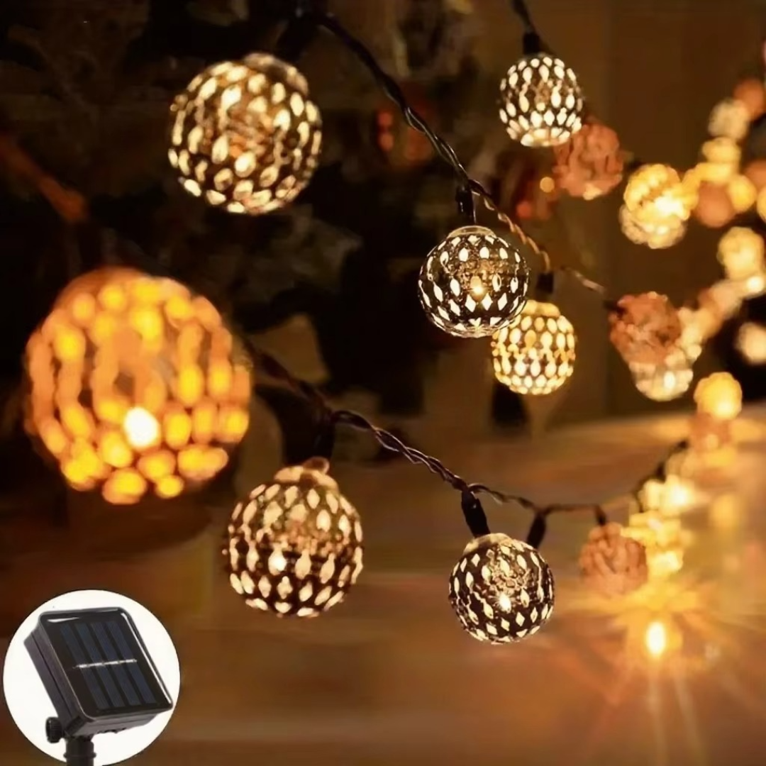 guirlande lumineuse solaire de jardin blanc chaud