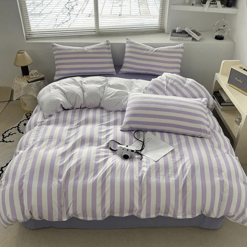 Housse de Couette 220x240 - Rayée | 4pcs - Mon Repos Mérité