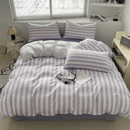 Housse de Couette 220x240 - Rayée | 4pcs - Mon Repos Mérité