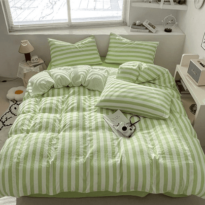 Housse de Couette 220x240 - Rayée | 4pcs - Mon Repos Mérité