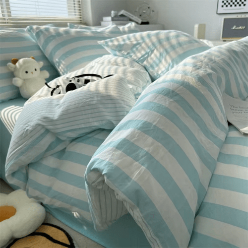 Housse de Couette 220x240 - Rayée | 4pcs - Mon Repos Mérité