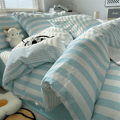Housse de Couette 220x240 - Rayée | 4pcs - Mon Repos Mérité