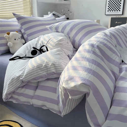Housse de Couette 220x240 - Rayée | 4pcs - Mon Repos Mérité