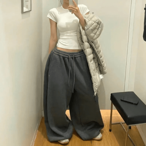 Jogging Femme Jambes Larges - Mon Repos Mérité