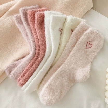 lot de 5 paires de chaussettes pour femme coeur