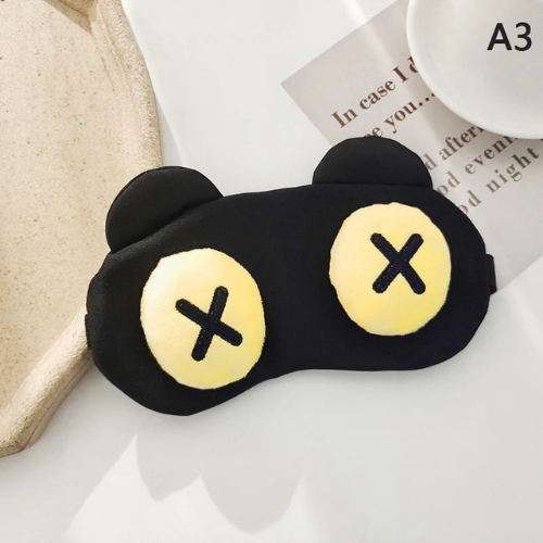 masque de nuit chat comique yeux en x