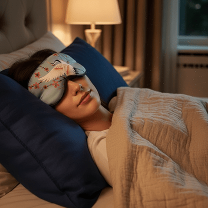 Masque de Nuit Soie à Motifs - Mon Repos Mérité