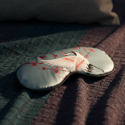 Masque de Nuit Soie à Motifs - Mon Repos Mérité