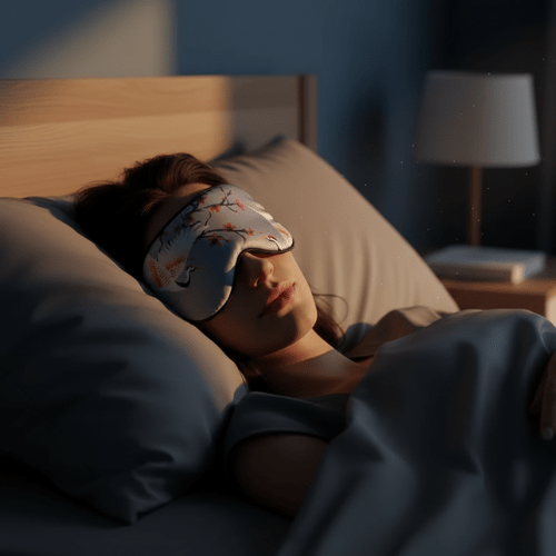 Masque de Nuit Soie à Motifs - Mon Repos Mérité