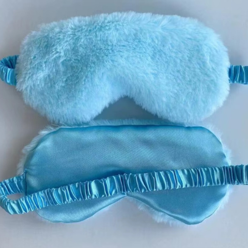  masque yeux nuit en peluche bleu