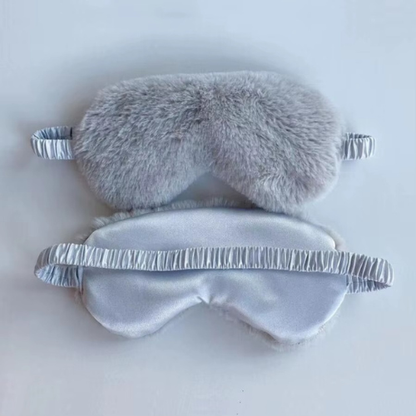  masque yeux nuit en peluche gris