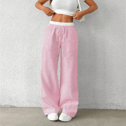 Pantalon Confortable Femme à Rayures - Mon Repos Mérité