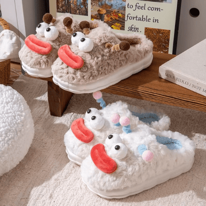 pantoufles femme funny face drole