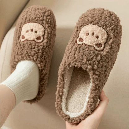 Pantoufles Femme Ours brun