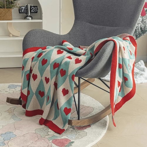 Plaid Cocooning - Coeur - Mon Repos Mérité