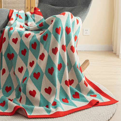 Plaid Cocooning - Coeur - Mon Repos Mérité