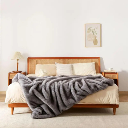 plaid fausse fourrure cozia chambre