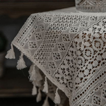 Rideaux Transparents en Crochet Beige - Mon Repos Mérité