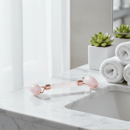 Rouleau de Jade Rose | Massage Facial - Mon Repos Mérité