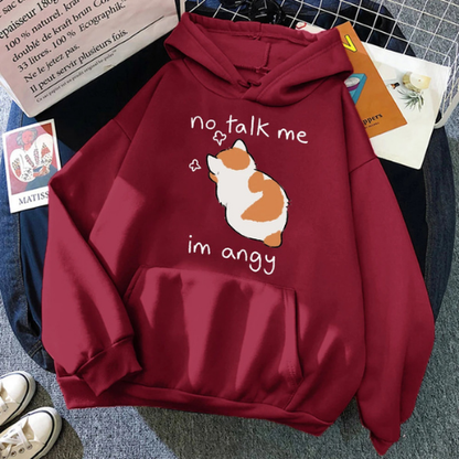 sweat a capuche miouka rouge