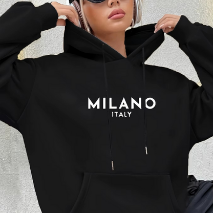 sweat a capuche milano noir