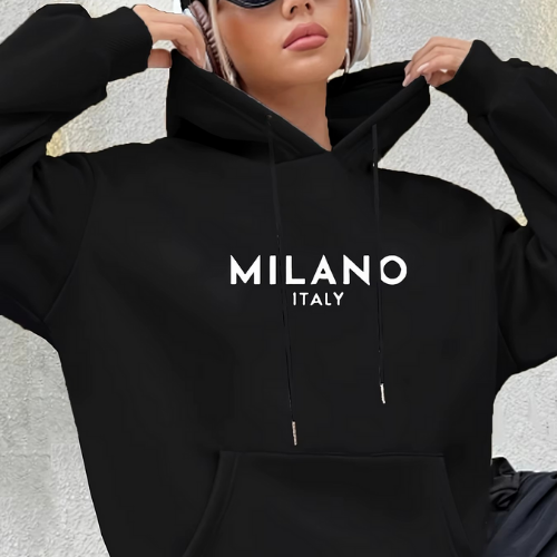 sweat a capuche milano noir