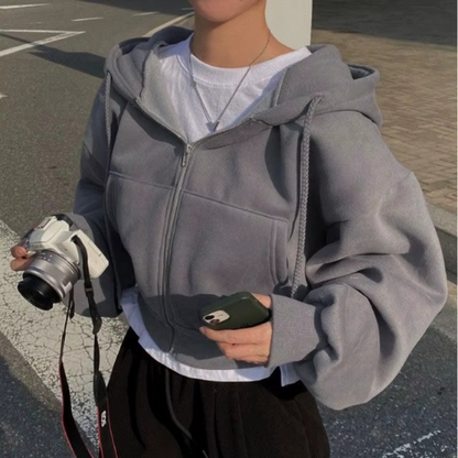 sweat femme streetstyle gris